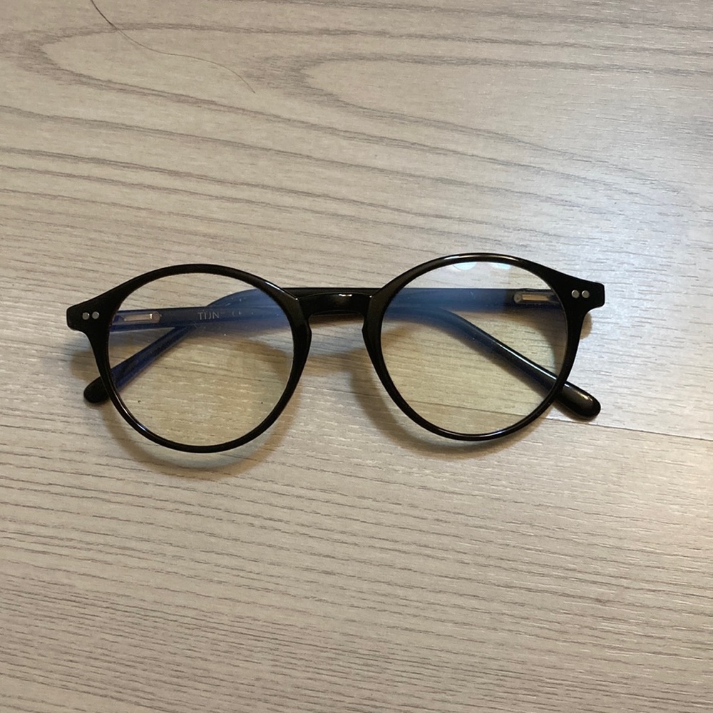 Round Black Rimmed Blue Light Glasses
